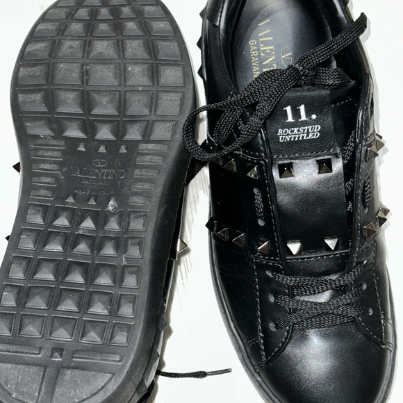 Valentino Black Rockstud Sneakers size 9 - Picture 4 of 10